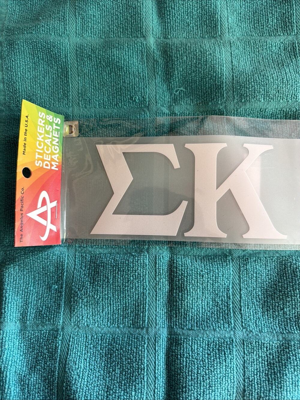 SIGMA KAPPA Greek Sorority Decal Size 7 X 3 White Car Window Surface College NEW